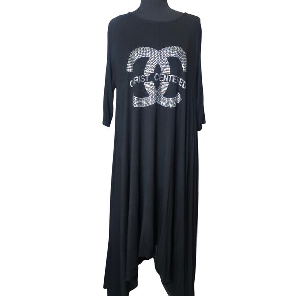 Dresses & Skirts - Christ Centered Black Blinged Maxi Dress Sz O/S 
One Size Fits Most